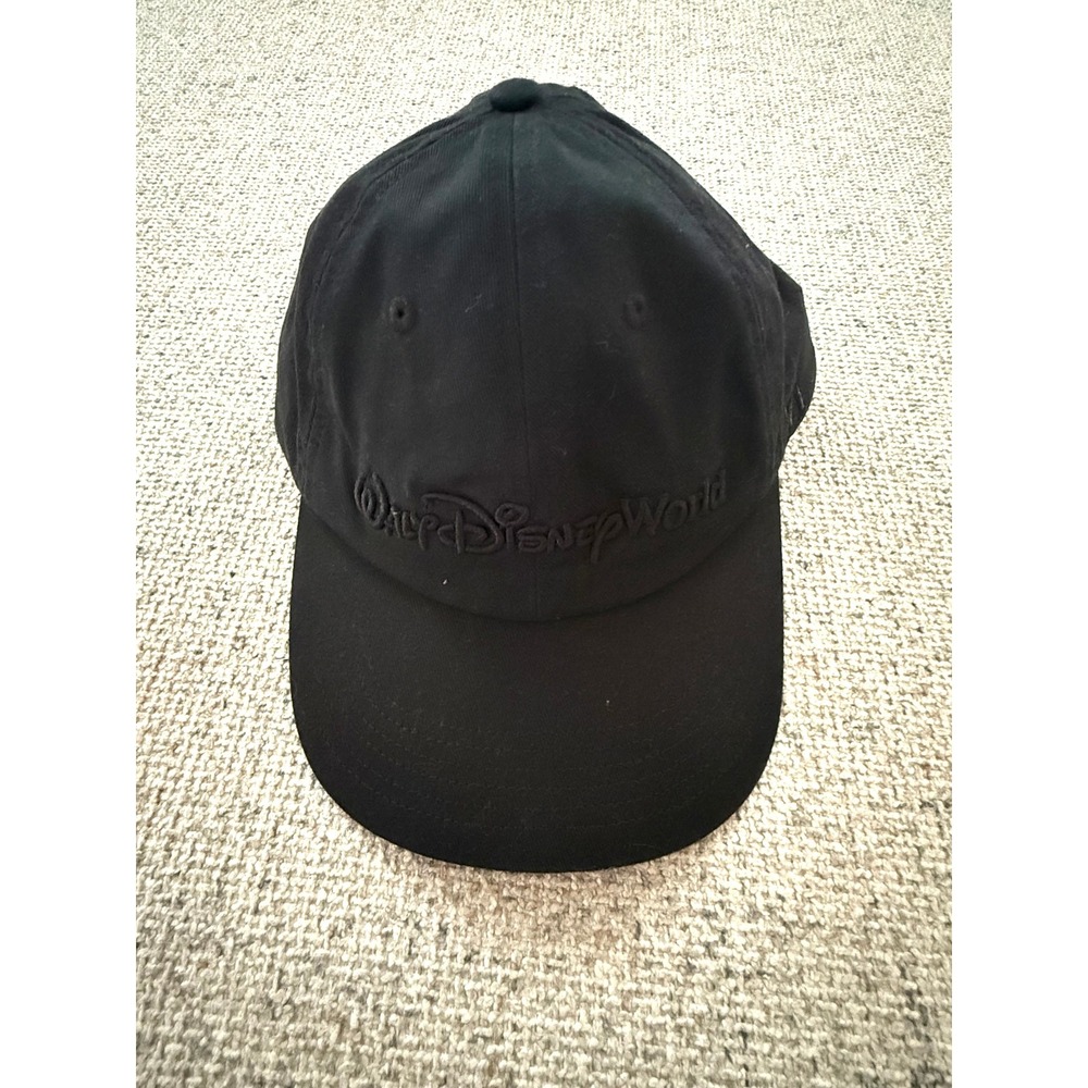 Walt Disney World Hat Black Tonal Embroidered Baseball Cap Disney Parks